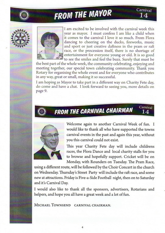 2014 Lostwithiel Carnival Programme Page 04